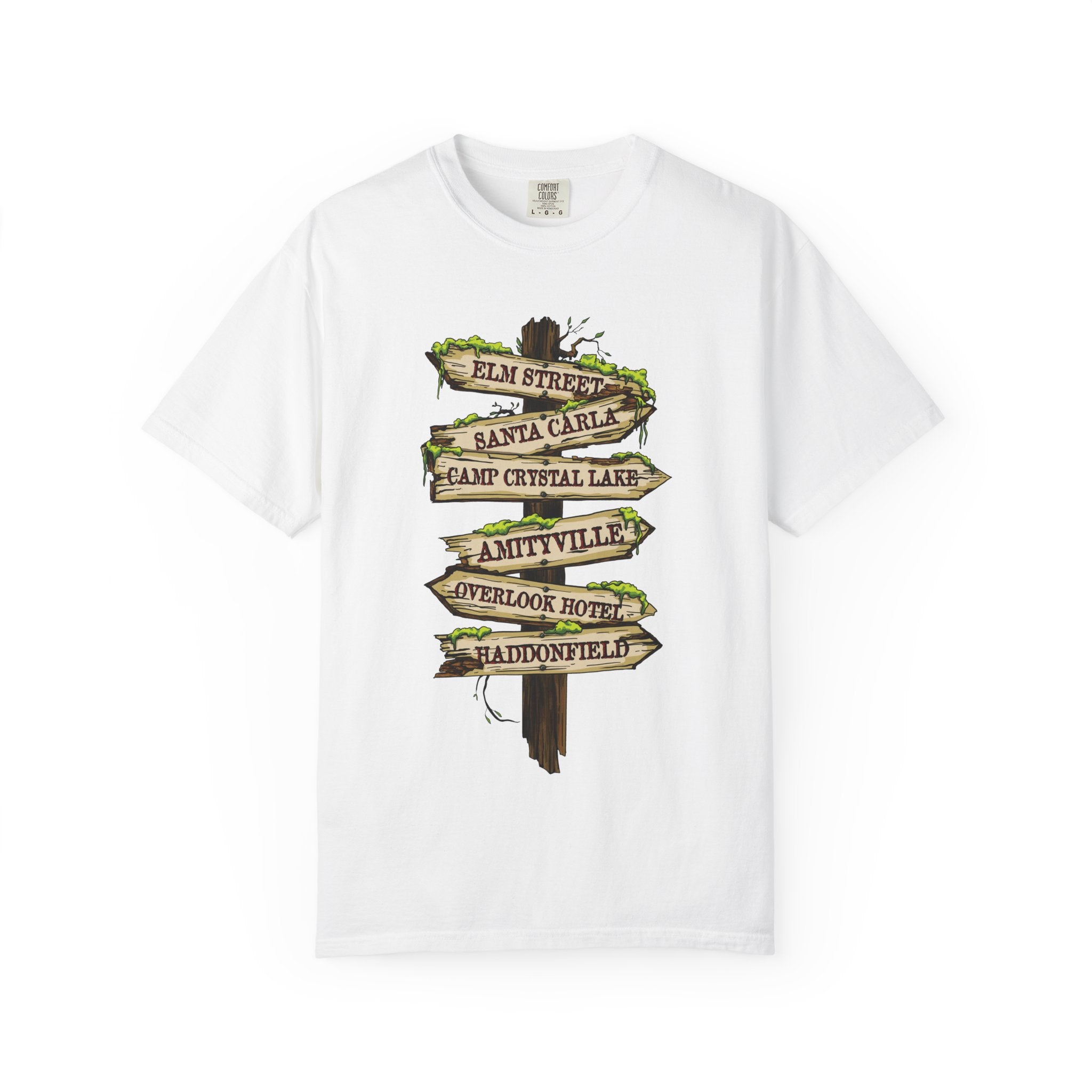 Horror Road Sign Halloween T-Shirt Comfort Colors®