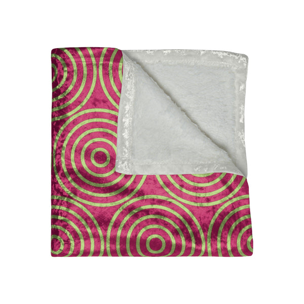 Pastel Pink & Green Decorative Throw Blanket
