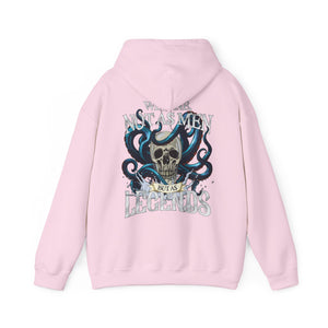 Pirate Sayings Skull Dine as Legends Men's Hoodie