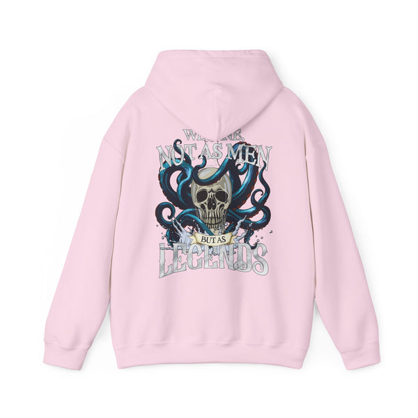 Pirate Sayings Skull Dine as Legends Men's Hoodie