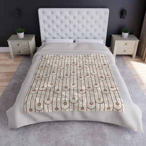 Red & White Art Deco Modern Decorative Throw Blanket