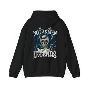 Pirate Sayings Skull Dine as Legends Men's Hoodie