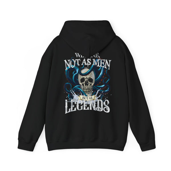 Pirate Sayings Skull Dine as Legends Men's Hoodie