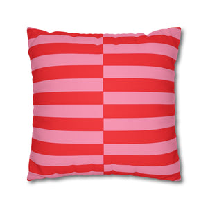 throw pillow with 'Cover Pink Candy Cane Holiday' design