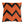 Decorative pillow with orange and black chevron pattern on a white background. Halloween fall indoor outdoor pillow decor.