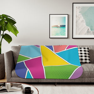 Comics Pop Art Soft Sherpa Baby Blanket