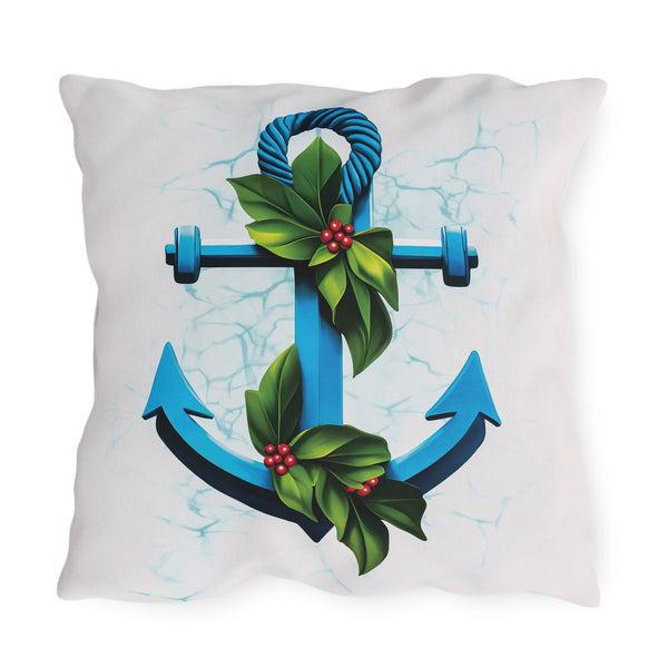 Nautical Coastal Pillow Outdoor Holiday Throw Pillow