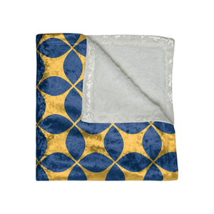 Blue & Yellow Art Deco Decorative Throw Blanket