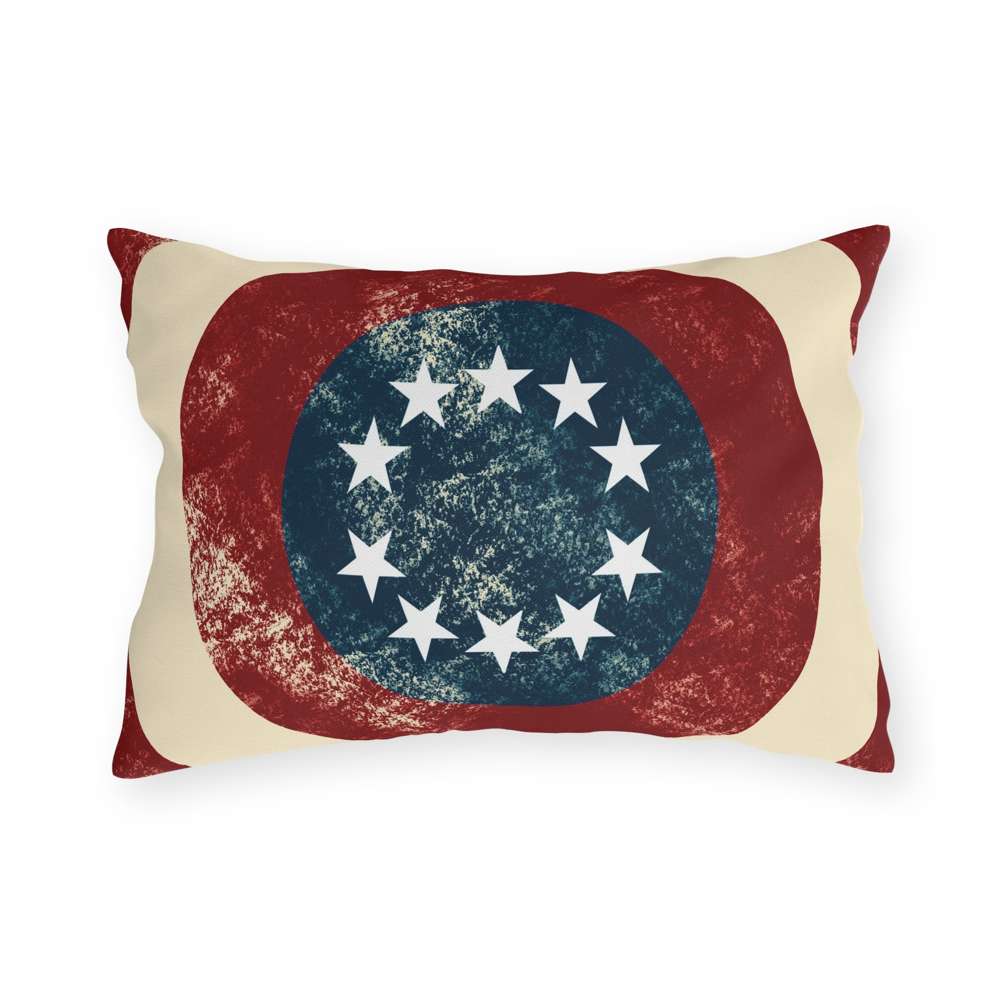 Vintage American Flag Patriotic Outdoor Indoor Throw Pillow