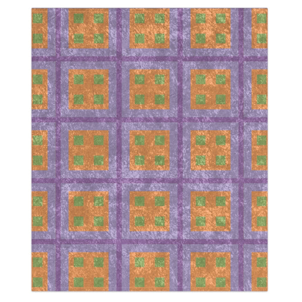 Pastel Purple & Orange Decorative Throw Blanket