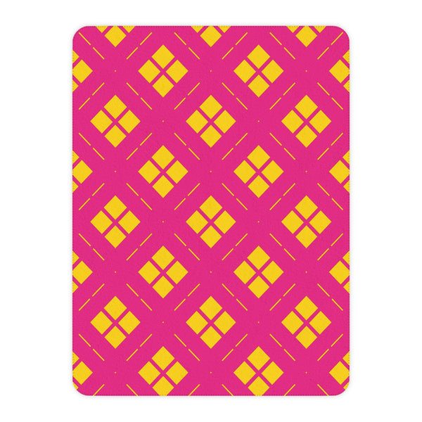 Pink and Yellow Modern Decor Throw Blanket