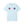 Light blue t-shirt with red, white, and blue paw prints on a white background