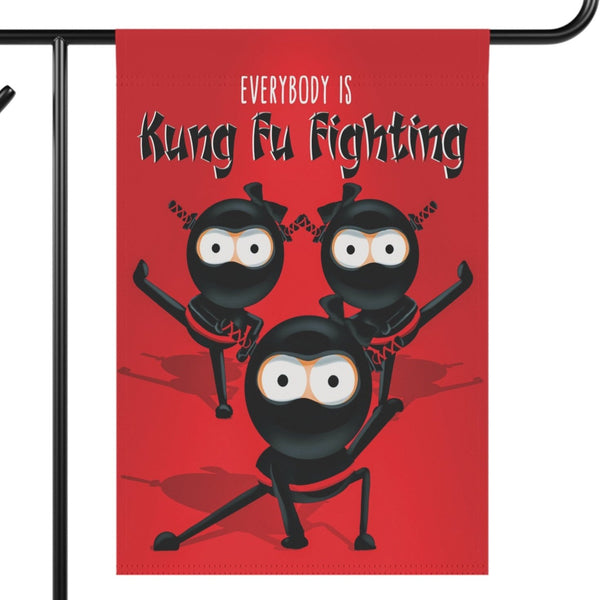 everybody is kung fu fighting funny yard flag