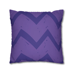 throw pillow with 'Vibrant Orange & Purple Reversible Cover' design