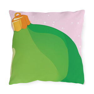 Christmas Outdoor Pillow Green Ornament Holiday Throw Pillow