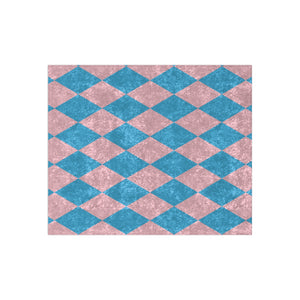 Pink and Blue Harlequin Decorative Throw