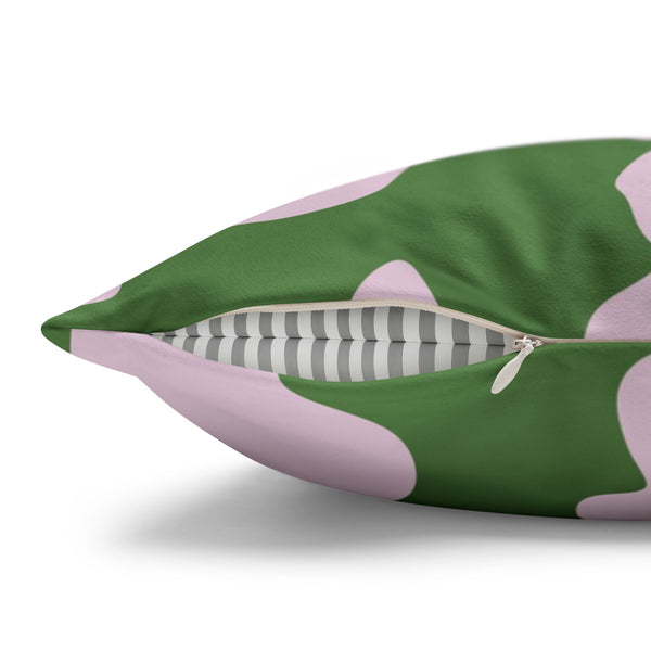 Pink & Green Animal Cow Print Soft Pillow Cover