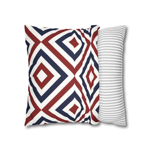 Patriotic Reversible Faux Suede Pillow Cover