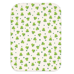 St. Patricks Shamrocks Sherpa Baby Blanket