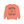 A coral pink crewneck sweatshirt featuring a Halloween graphic of a dancing skeleton surrounded by falling autumn leaves, with the text 'IT'S THE MOST WONDERFUL TIME OF THE YEAR'.