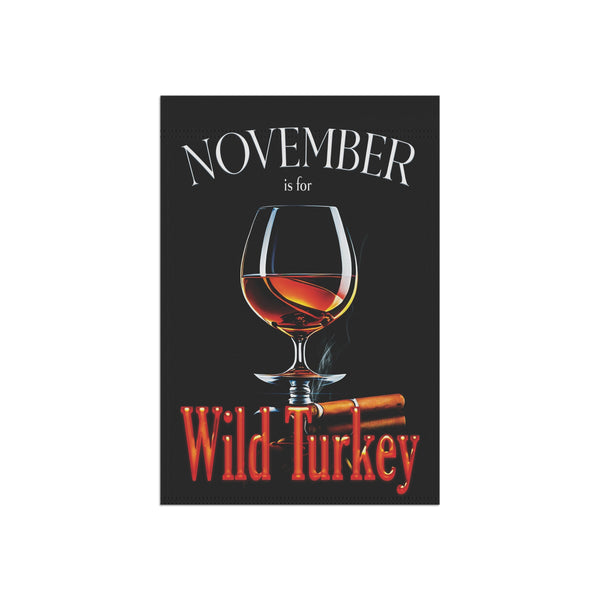 November Wild Turkey Thanksgiving Holiday Yard Flag