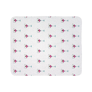 Soft sherpa blanket with 'Cupids Arrow Martini Soft Sherpa Throw' design