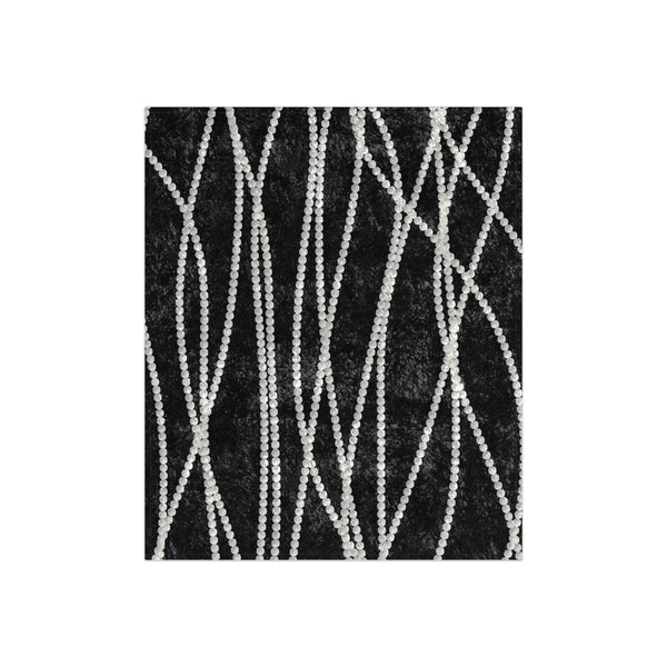 Black & White Pearls Throw Blanket