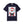 Navy blue t-shirt with a graphic of Santa Claus in a mugshot style design on a white background.