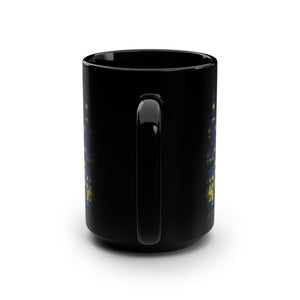 mug with 'Starry Night Amsterdam Art' graphic on a white background