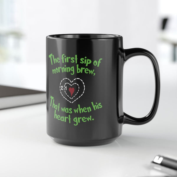 Grinch's Heart Christmas Coffee Mug 15oz