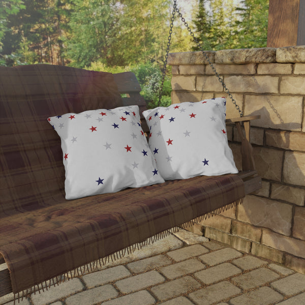 Patriotic Stars Indoor Outdoor American Chic Accent Pillow
