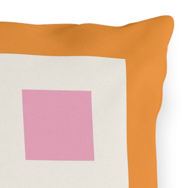 Pastel Orange & Pink Indoor Outdoor Throw Pillow