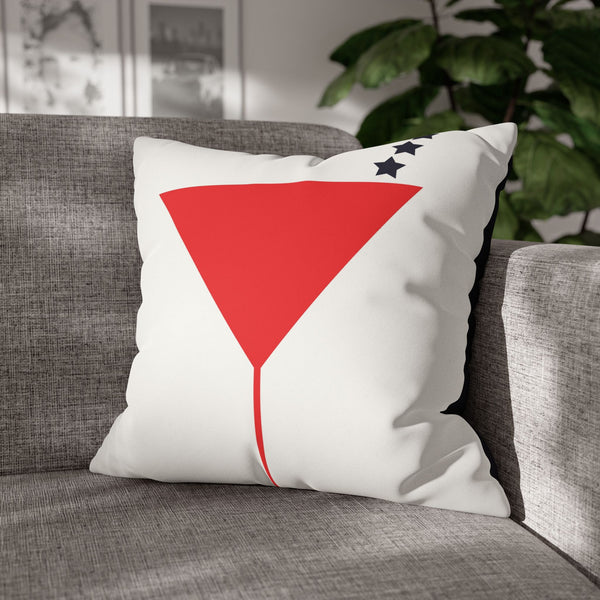 Martini Lovers Reversible Patriotic Accent Pillow Cover