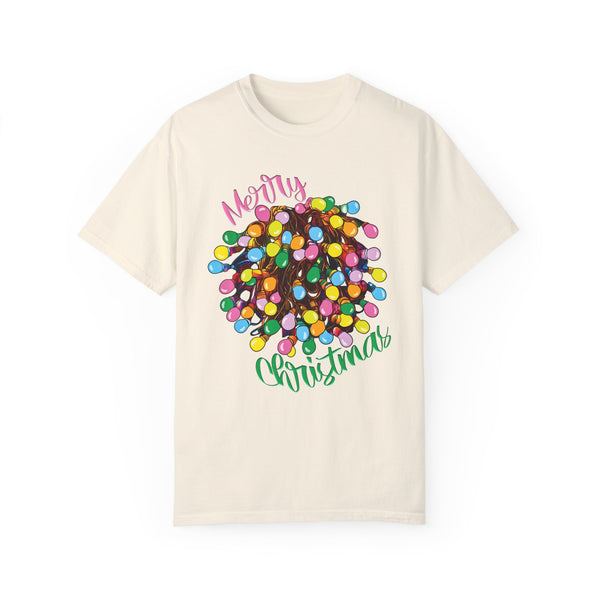 Comfort Colors® Tangled Lights Merry Christmas Funny T-Shirt