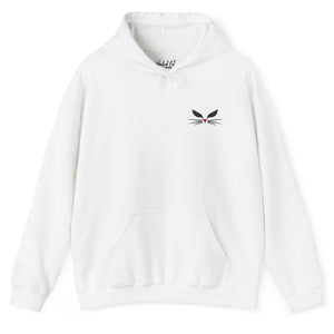 Person wearing a Irish Green hoodie with embroidered 'Wicked Cat® Embroidered' design on a plain background