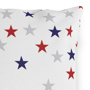 throw pillow with 'Patriotic Stars American Chic Accent' design