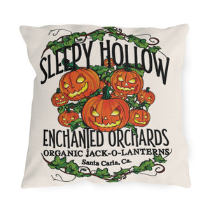throw pillow with 'Sleepy Hollow Orchards' design