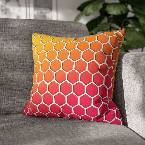 Honeycomb Rainbow Spring Soft Accent Pillow Cover