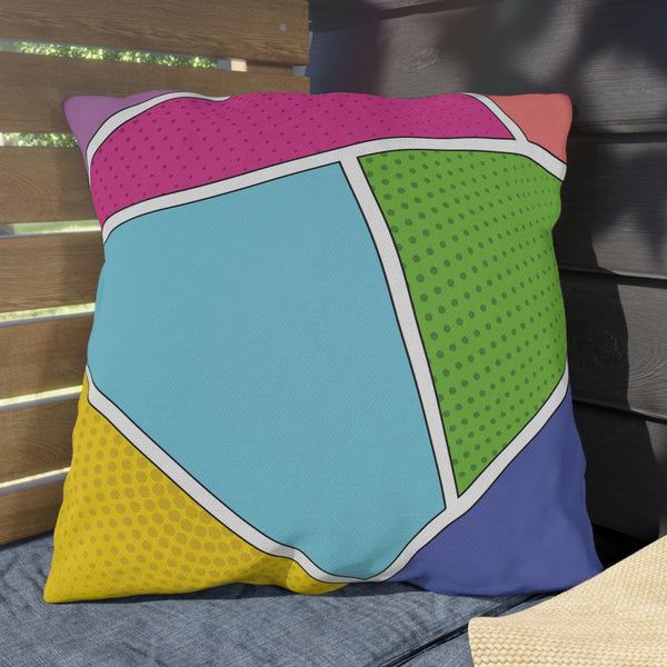 Pop Art Comics Indoor Outdoor Colorful Throw Pillow