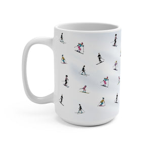 Chic Skiers Winter Mug White 15oz