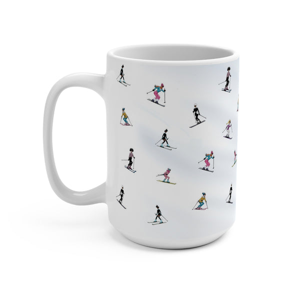 Chic Skiers Winter Mug White 15oz