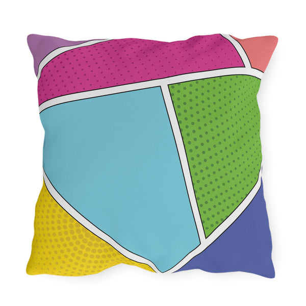 Pop Art Comics Indoor Outdoor Colorful Throw Pillow