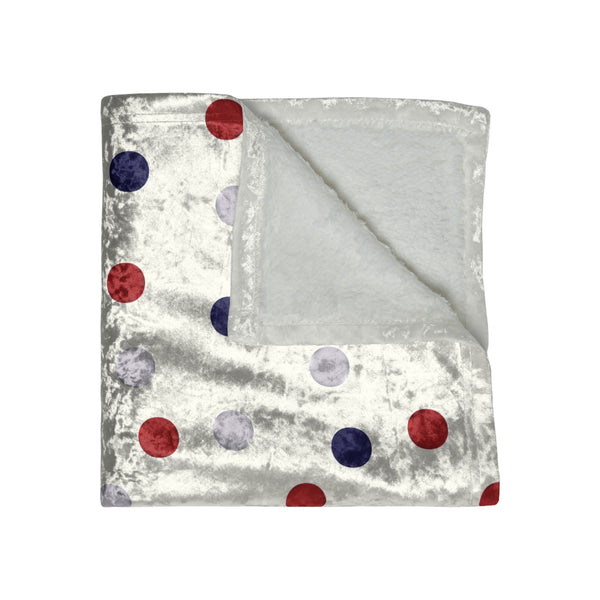 American Polka Dots Patriotic Chic Shimmering Throw Blanket