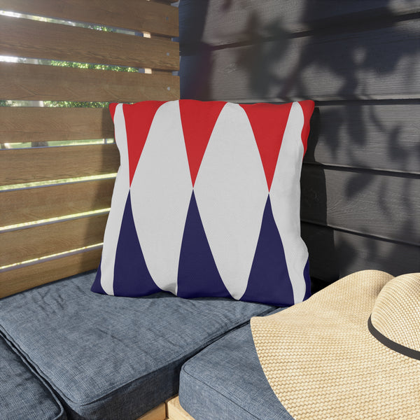 Red White Blue Diamond Indoor Outdoor Patriotic Accent Pillow