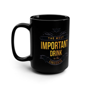 mug with 'Coffee Addicts Sarcastic Funny' graphic on a white background