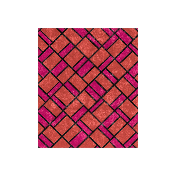 Pink and Orange Modern Decorative Throw Blanket