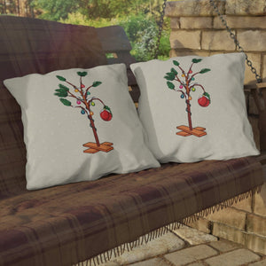 throw pillow with 'Charlie Brown Christmas Outdoor' design