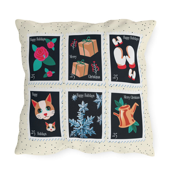 Classic Christmas Outdoor Throw Pillow Holiday Decor