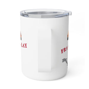 mug with 'Leg Lamp Christmas Story Insulated Travel 10oz' graphic on a white background