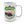 A white ceramic mug with a colorful graphic design featuring a pink car and the text 'Instructor Toonce's Stunt Driving'.